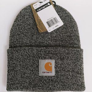 CARHARTT KNITT CUFF BLACK/WHITE BEANIE A18